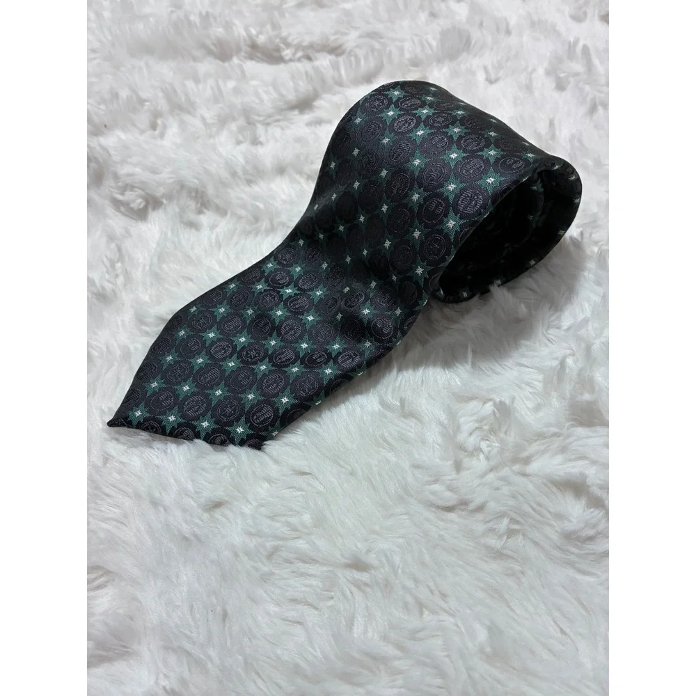 Star Wars Mens Necktie Black Green Geometric Galactic Empire Rebel Alliance Logo